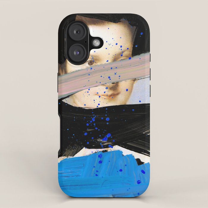 Picture of a Lady With Paint Smears iPhone Case Gallery Image 1