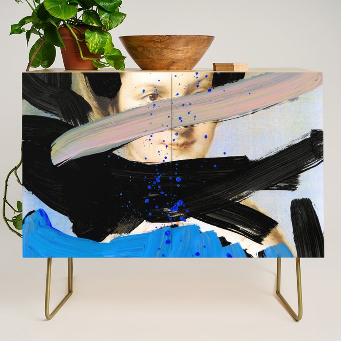 Picture of a Lady With Paint Smears Credenza Gallery Image 1