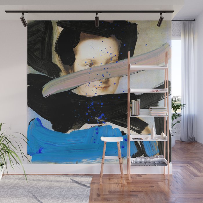 Picture of a Lady With Paint Smears Wall Mural Gallery Image 1