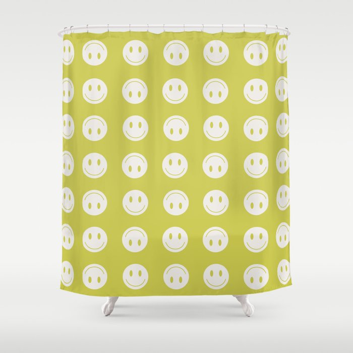 Happy Thoughts Lime Shower Curtain Gallery Image 1