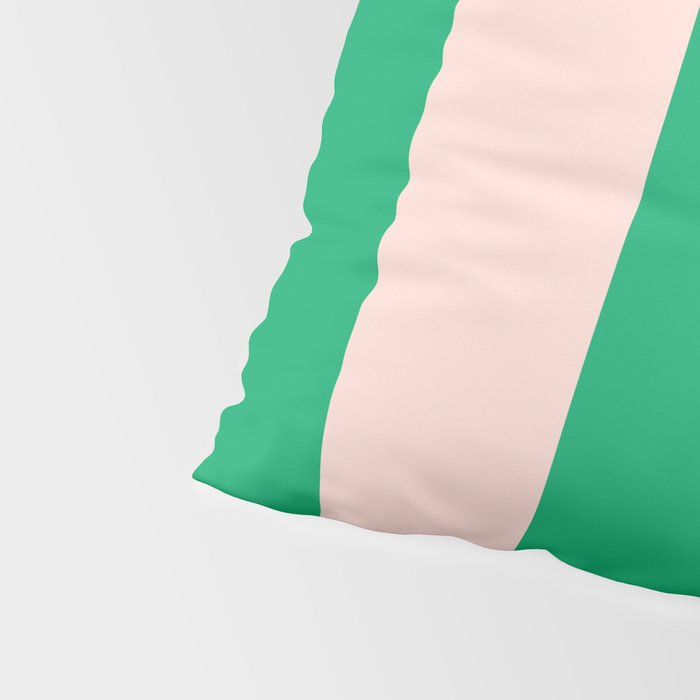 Vibrant green and beige stripes Pillow Sham Gallery Image 4