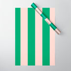 Vibrant green and beige stripes Wrapping Paper Gallery Image 1
