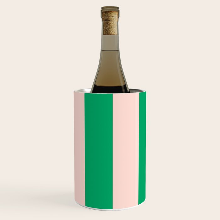 Vibrant green and beige stripes Wine Chiller Gallery Image 2
