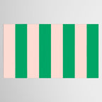 Vibrant green and beige stripes Tablecloth Gallery Image 2