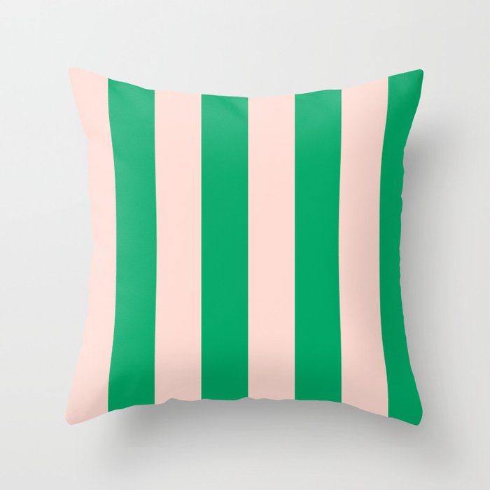 Vibrant green and beige stripes Throw Pillow Gallery Image 6