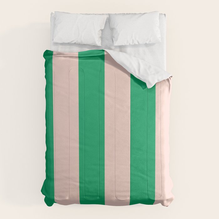 Vibrant green and beige stripes Comforter Gallery Image 6