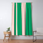 Vibrant green and beige stripes Window Curtain Gallery Image 5