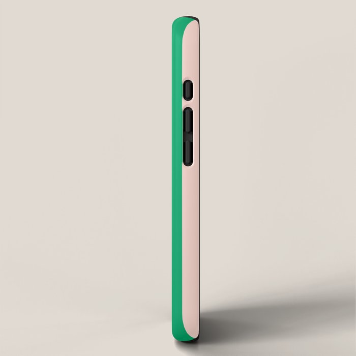 Vibrant green and beige stripes iPhone Case Gallery Image 2