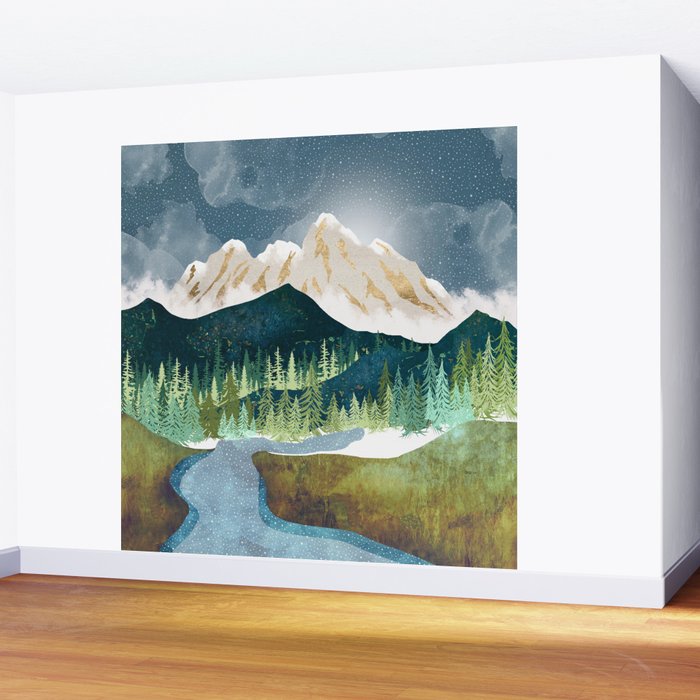 Mountain River Wall Mural Gallery Image 2
