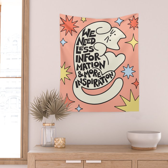 Less Info More Inspo Wall Tapestry Gallery Image 2