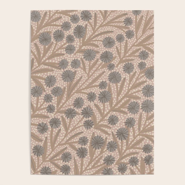Summer Garden / Pink & Gray Poster Gallery Image 4