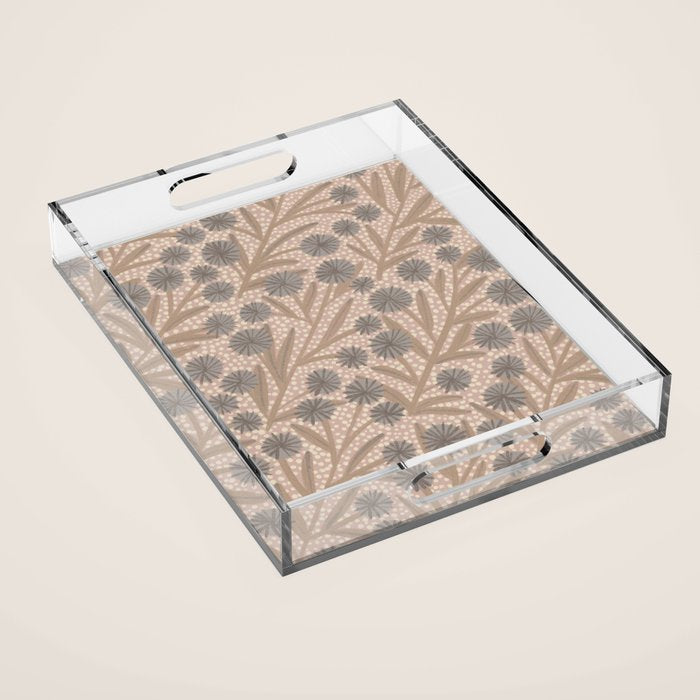 Summer Garden / Pink & Gray Acrylic Tray Gallery Image 1