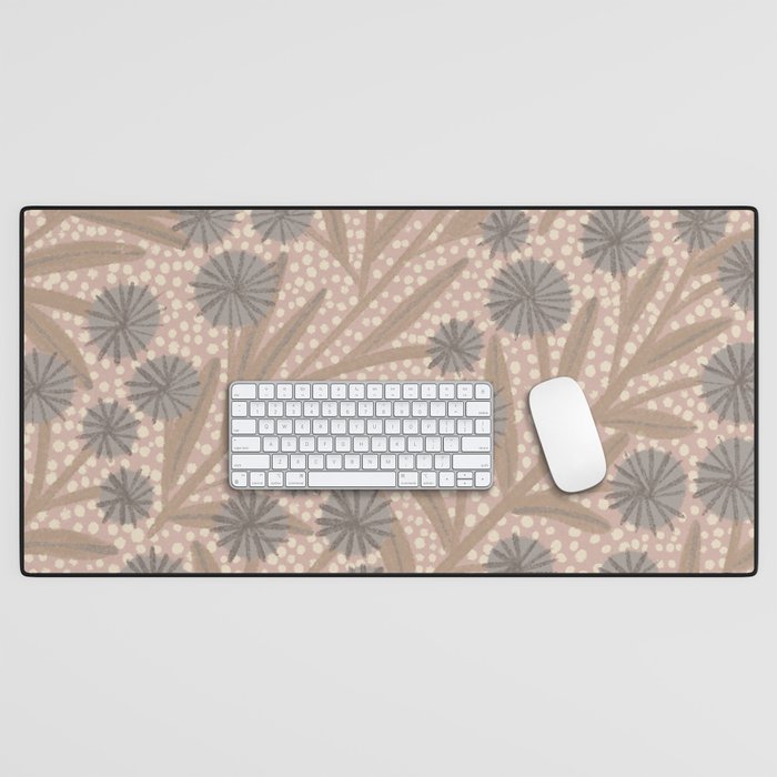 Summer Garden / Pink & Gray Desk Mat Gallery Image 1