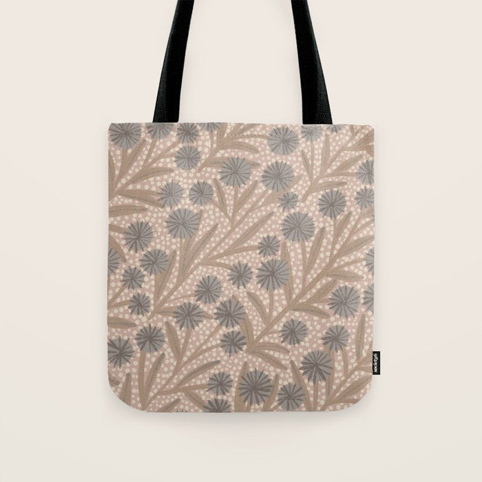 Summer Garden / Pink & Gray Tote Bag Gallery Image 1