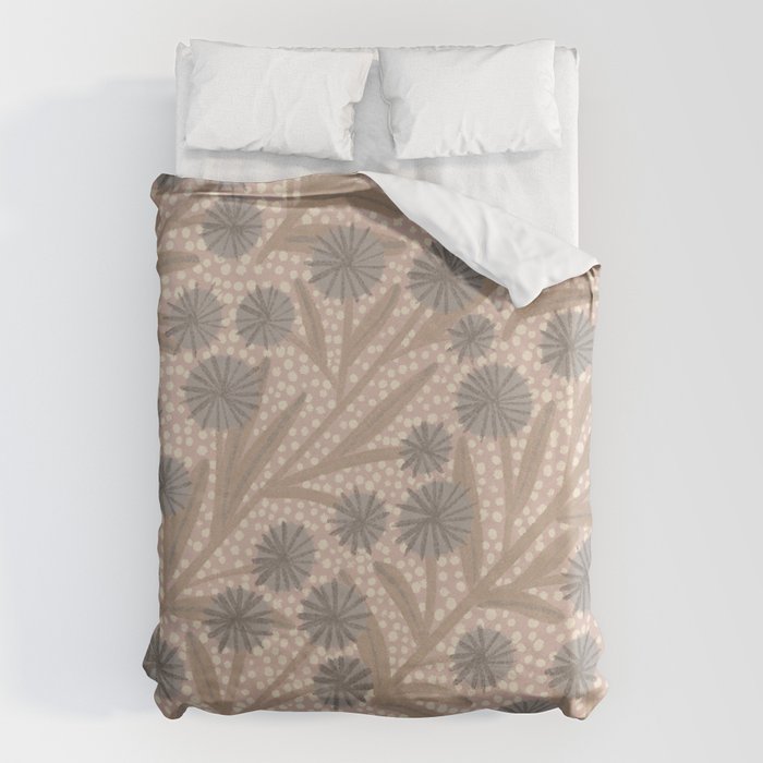Summer Garden / Pink & Gray Duvet Cover Gallery Image 1