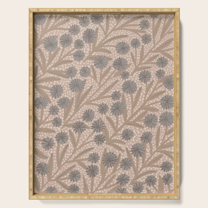 Summer Garden / Pink & Gray Serving Tray Gallery Image 1