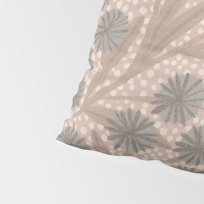 Summer Garden / Pink & Gray Pillow Sham Gallery Image 4