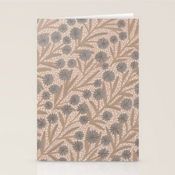 Summer Garden / Pink & Gray Stationery Card Gallery Image 2