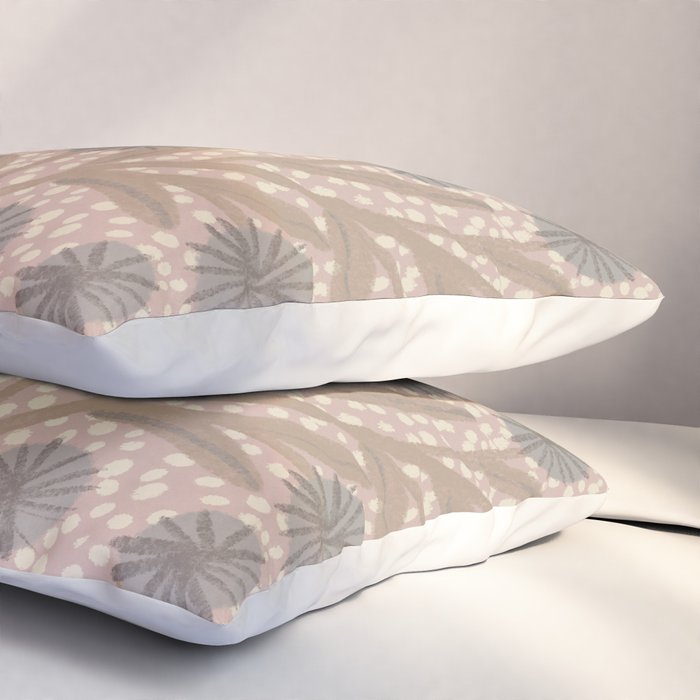 Summer Garden / Pink & Gray Pillow Sham Gallery Image 3