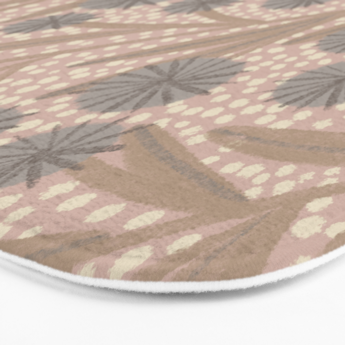 Summer Garden / Pink & Gray Bath Mat Gallery Image 3
