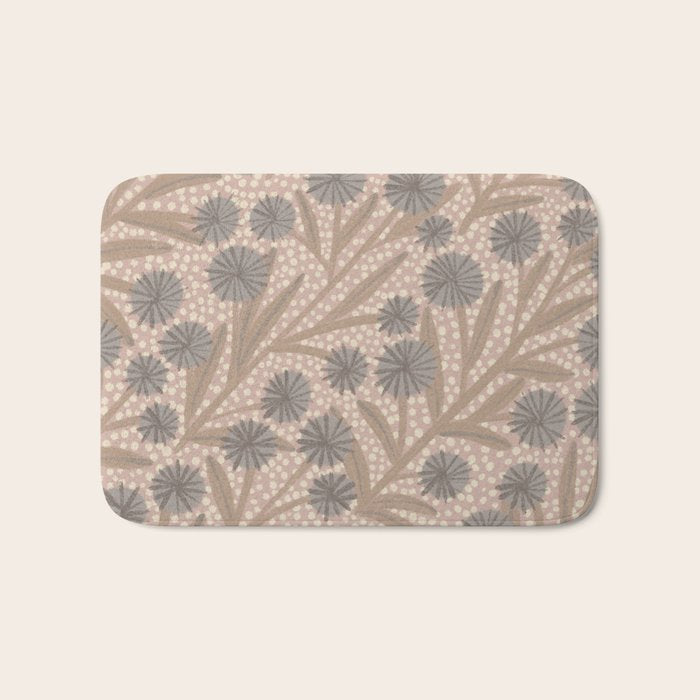 Summer Garden / Pink & Gray Bath Mat Gallery Image 1