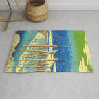 Kawase Hasui Vintage Japanese Woodblock Print Rug Gallery Image 1