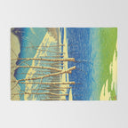 Kawase Hasui Vintage Japanese Woodblock Print Rug Gallery Image 2