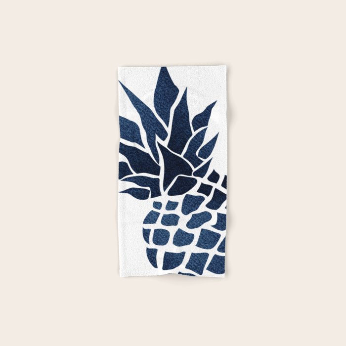 Pineapple, Big Blue, Denim Navy Towels Gallery Image 1