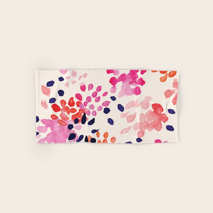 Flower abstract, watercolor floral pattern Bath Towel Gallery Image 1