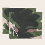 Abstract botanical-Leaf black  Placemat Gallery Image 1