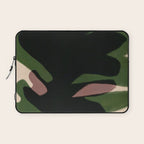 Abstract botanical-Leaf black  Laptop Sleeve Gallery Image 1