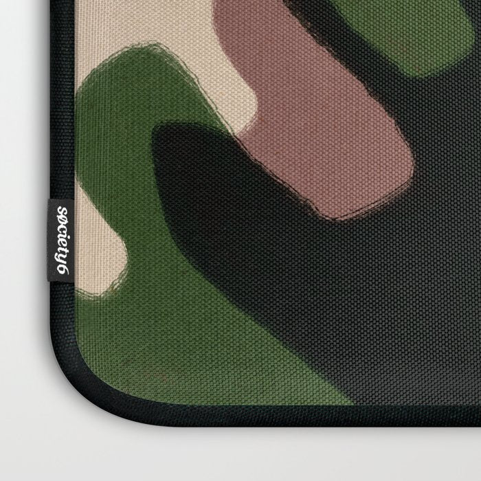 Abstract botanical-Leaf black  Laptop Sleeve Gallery Image 3