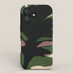 Abstract botanical-Leaf black  iPhone Case Gallery Image 1