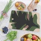 Abstract botanical-Leaf black  Cutting Board Gallery Image 2