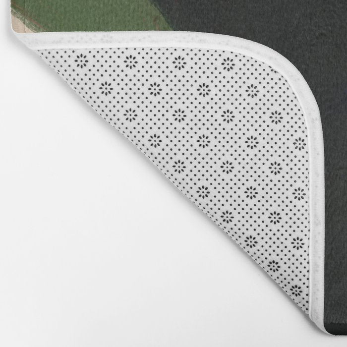 Abstract botanical-Leaf black  Bath Mat Gallery Image 2