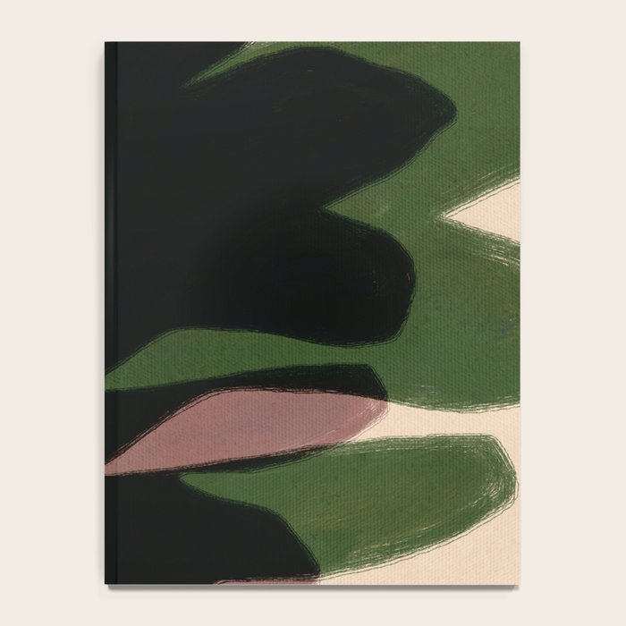 Abstract botanical-Leaf black  Notebook Gallery Image 4