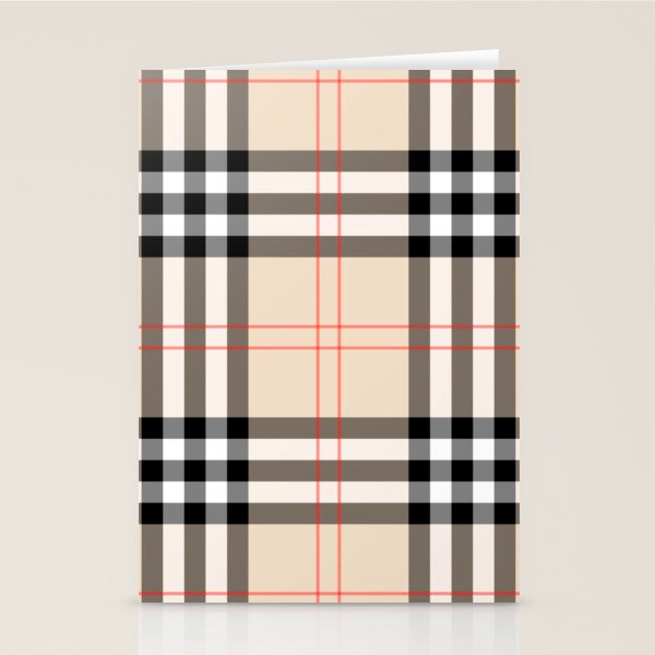 Scottish Cage Luxury Plaid Pattern Stationery Card Gallery Image 1
