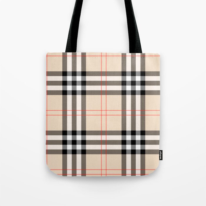 Scottish Cage Luxury Plaid Pattern Tote Bag Gallery Image 1