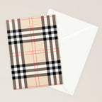 Scottish Cage Luxury Plaid Pattern Stationery Card Gallery Image 2