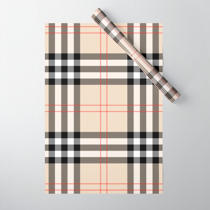 Scottish Cage Luxury Plaid Pattern Wrapping Paper Gallery Image 1