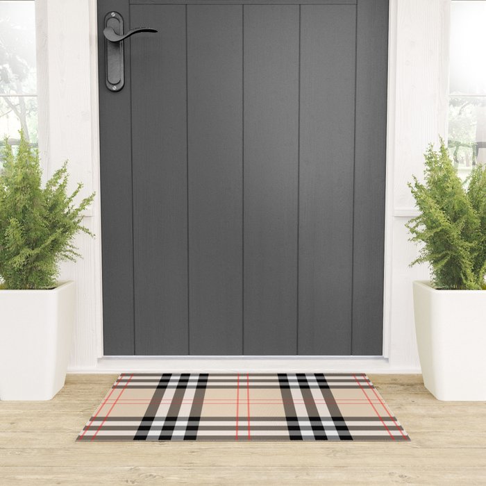 Scottish Cage Luxury Plaid Pattern Welcome Mat Gallery Image 3