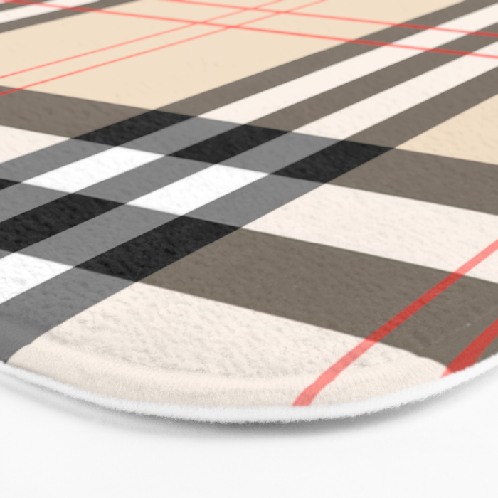 Scottish Cage Luxury Plaid Pattern Bath Mat Gallery Image 3