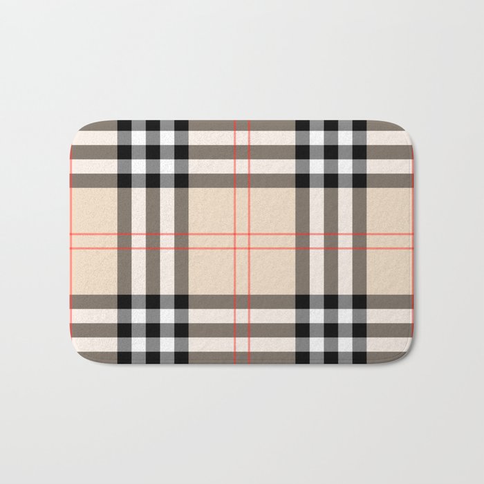 Scottish Cage Luxury Plaid Pattern Bath Mat Gallery Image 1