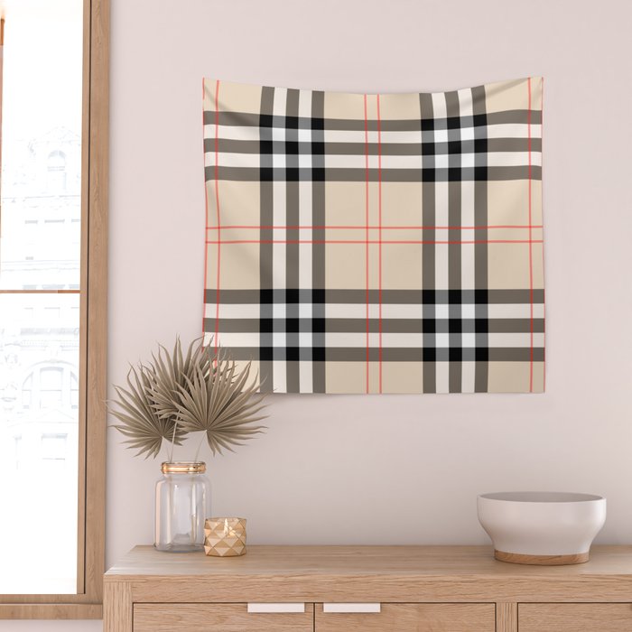 Scottish Cage Luxury Plaid Pattern Wall Tapestry Gallery Image 2