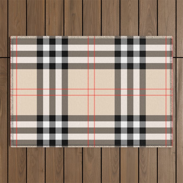 Scottish Cage Luxury Plaid Pattern Outdoor Rug Gallery Image 1