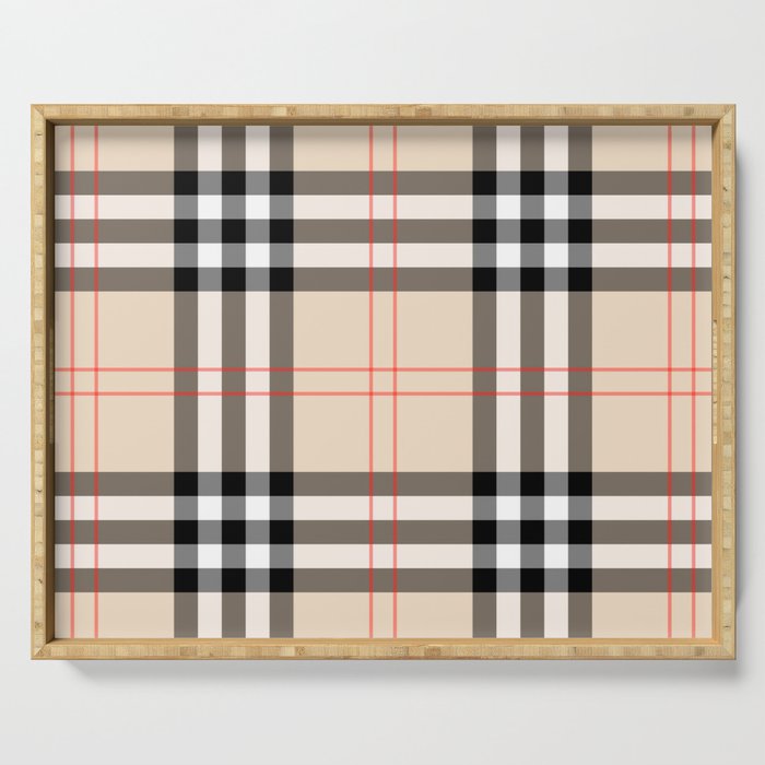 Scottish Cage Luxury Plaid Pattern Serving Tray Gallery Image 1