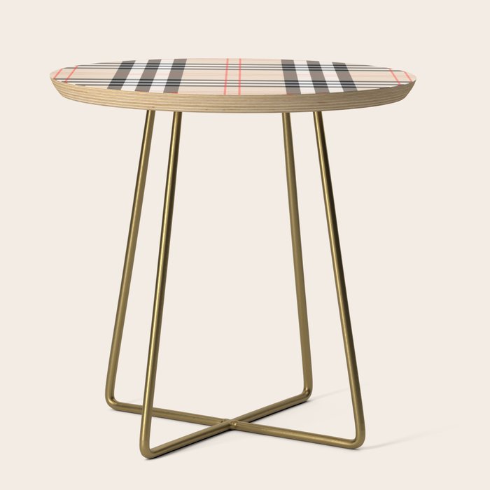 Scottish Cage Luxury Plaid Pattern Side Table Gallery Image 1
