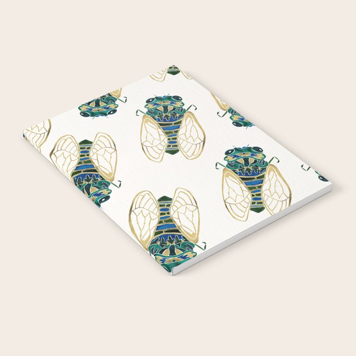 Green & Gold Cicada Notebook Gallery Image 2