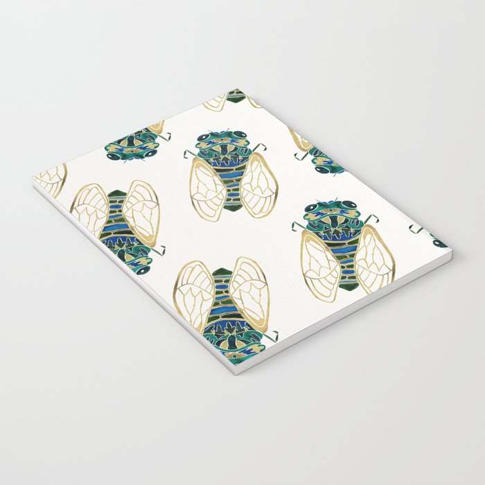 Green & Gold Cicada Notebook Gallery Image 3