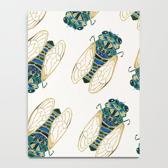 Green & Gold Cicada Notebook Gallery Image 4